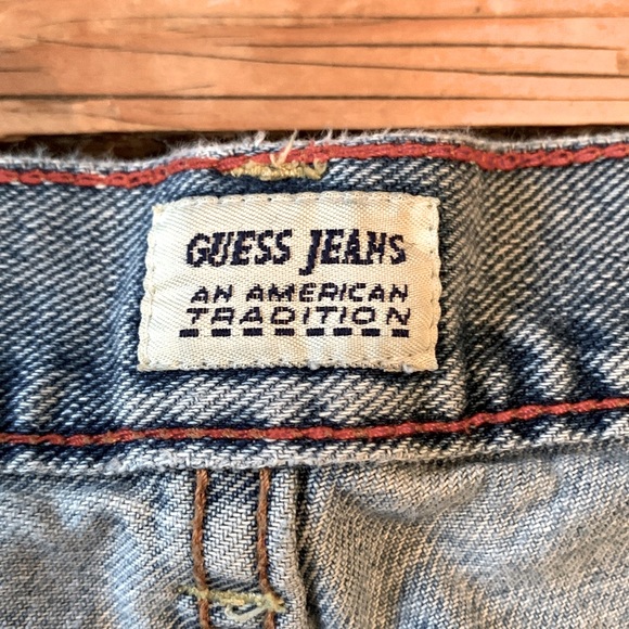 Guess Vintage Light Wash Jeans with Crystal Rhinestone Detailing - Picture 9 of 10